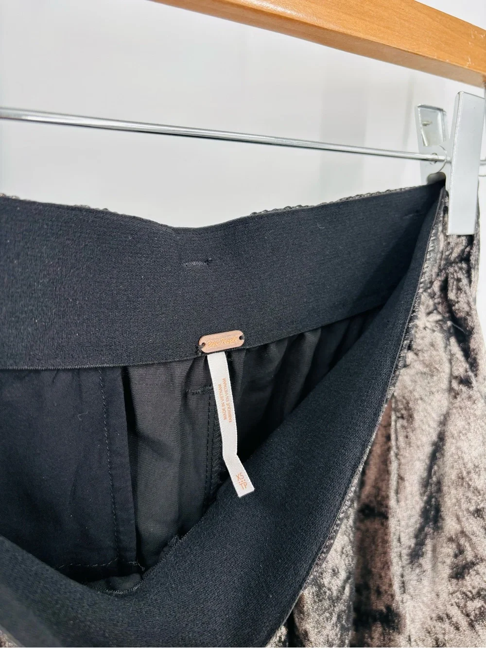 Free People Hi-Fi metallic pants